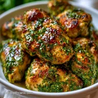 Air Fryer Pesto Chicken Thighs in 23 Min