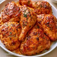 Baked Chicken Leg Quarters: Crispy