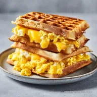 Protein Waffle Sandwich: Crispy and Savory