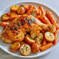Chicken and Potatoes One-Pan Baked