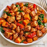 Turkey Sweet Potato Skillet with Spinach
