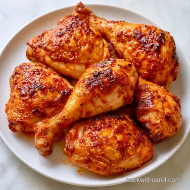 Crispy Air Fryer Chicken Quarters Recipe Card