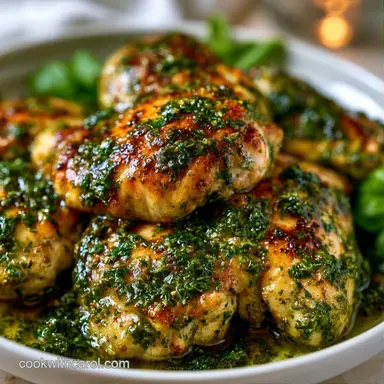 Air Fryer Pesto Chicken Thighs in 23 Min Recipe Card