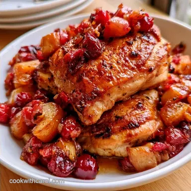 Apple Cranberry Roasted Chicken for 4