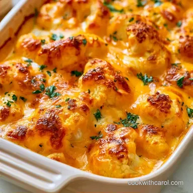 Baked Cauliflower With Cheese: 6 Servings