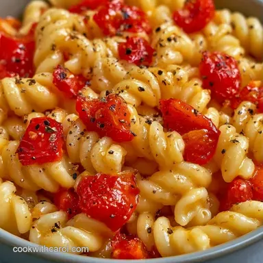Bell Pepper Pasta Salad for 4 Servings Recipe Card