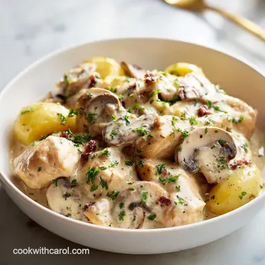 Chicken Stroganoff with Cremini Mushrooms