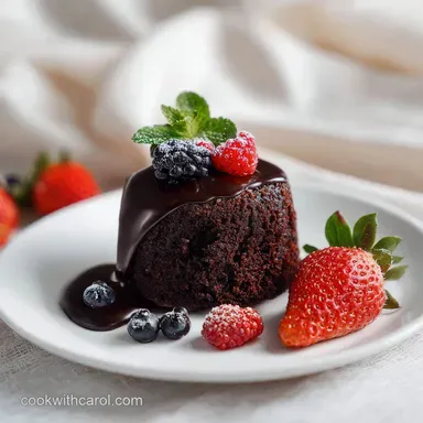Black Chocolate Cake for 15 Servings with Rich Cocoa Powder