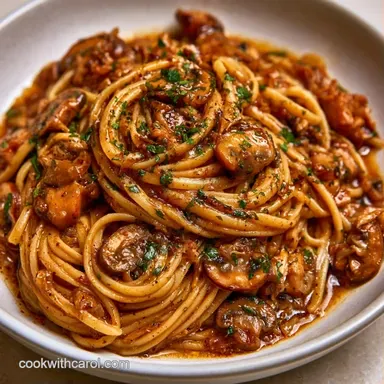 Brown Butter Mushroom Pasta in 20 Minutes Recipe Card