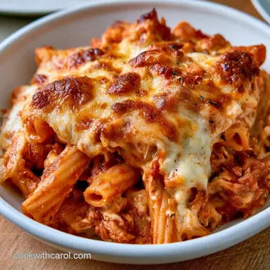 Baked Ziti with Ground Beef Recipe Card