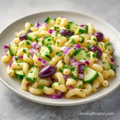Cold Lemon Pasta Salad for 8 Servings Recipe Card