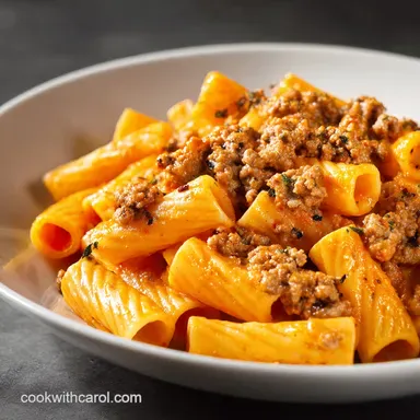 Creamy Italian Sausage Pasta in 30 Min Recipe Card