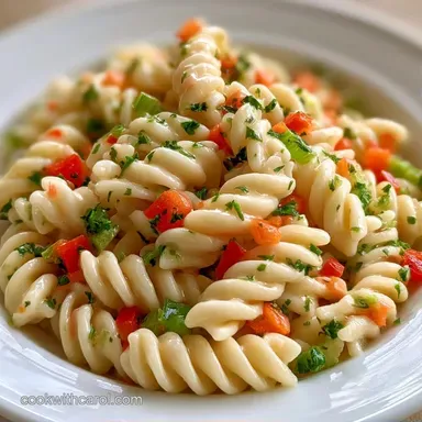 Creamy Mayo Pasta Salad for 8 Servings Recipe Card