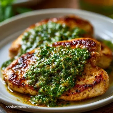 One-Pan Creamy Pesto Chicken Recipe Card