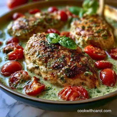 Tuscan Pesto Chicken in 30 Minutes Recipe Card