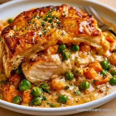 Easy Chicken Pot Pie in 40 Minutes Recipe Card