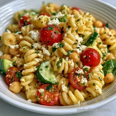 Fresh Herb Pasta Salad with Chickpeas
