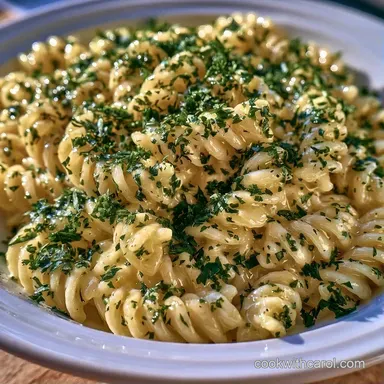 Fresh Parsley Pasta Salad for 8 Servings Recipe Card