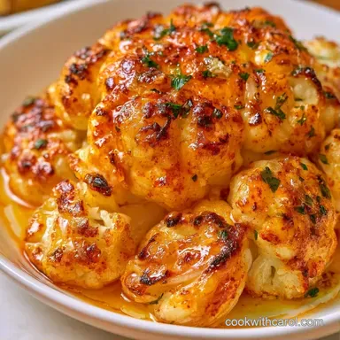 Garlic Whole Roasted Cauliflower for 4 Recipe Card