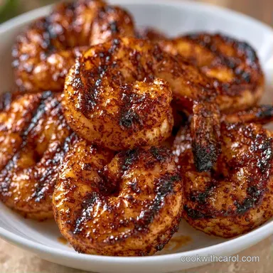 Grilled Gulf Shrimp for 4 Servings Recipe Card