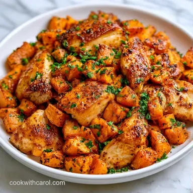 Healthy Sweet Potato Dinner Air Fryer Recipe Card
