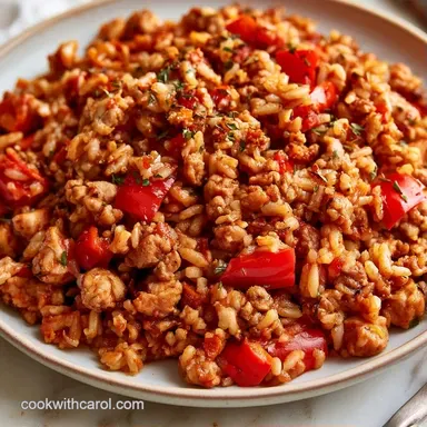 Hearty Ground Turkey Taco Skillet for 4 Recipe Card