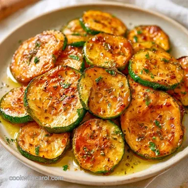 Herb Roasted Zucchini with Garlic Recipe Card