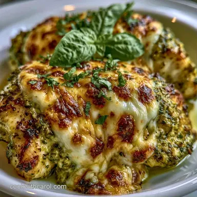 Juicy Baked Pesto Chicken in 30 Minutes Recipe Card