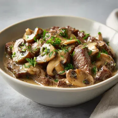 Beef Stroganoff in 30 Minutes: Velvety Pan-Seared Sirloin