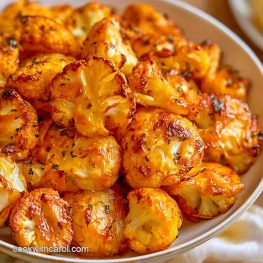 Lemon Roasted Cauliflower with Garlic Recipe Card