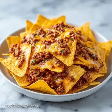 Loaded Nachos for 12 Servings Recipe Card