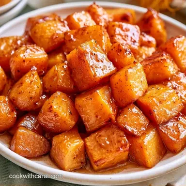 Butternut Squash Side Dish: Maple Glazed Recipe Card