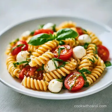 Mozzarella Ball Pasta Salad in 25 Minutes