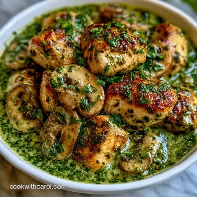 Pesto Chicken Mushrooms in 30 Minutes