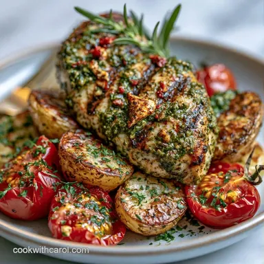 Pesto Chicken Thighs in 45 Minutes Recipe Card