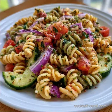 Red Onion Pasta Salad in 25 Minutes