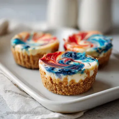 Red White Blue Mini Cheesecakes for 36