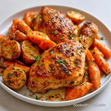 Chicken and Potatoes One-Pan Baked Recipe Card