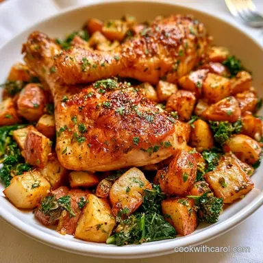 Roasted Chicken Legs with Potatoes for 6 Recipe Card