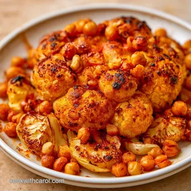 Roasted Curried Cauliflower for 2