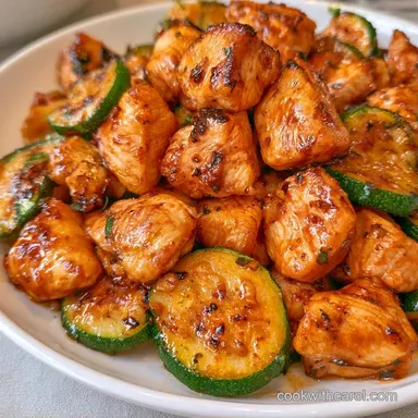 Sheet Pan Chicken and Zucchini Baked Recipe Card