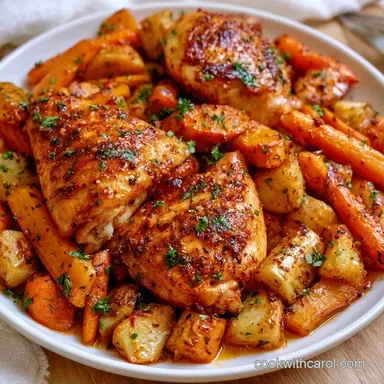 Sheet Pan Chicken in 55 Minutes Recipe Card