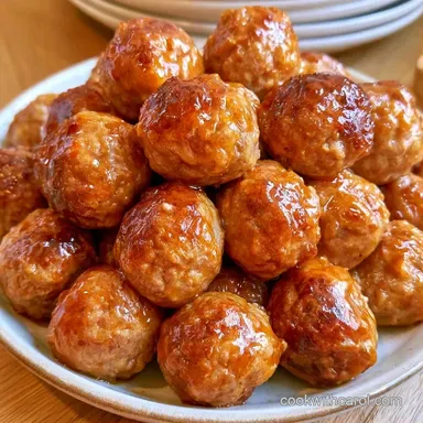 Slow Cooker Meatballs for 6 Servings Recipe Card