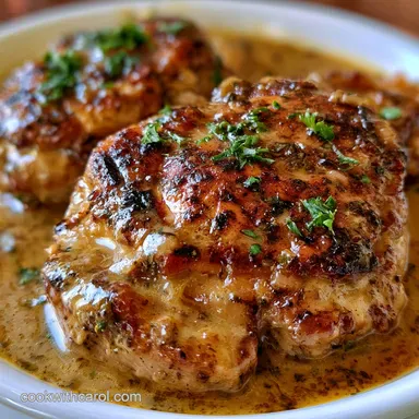 Slow Cooker Smothered Chicken: Crispy Recipe Card