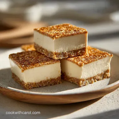 Sugar Free Cheesecake Bars: Silky and Creamy for 16 Bars Recipe Card