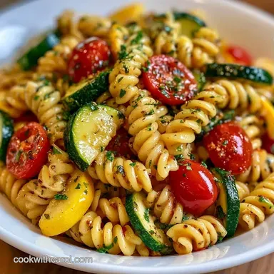 Summer Squash Pasta Salad in 30 Minutes Recipe Card
