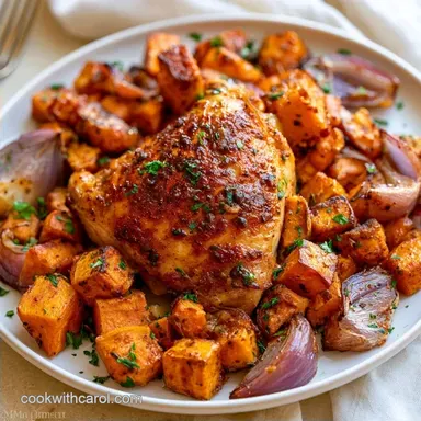 Sweet Potato Sheet Pan Dinner for 4