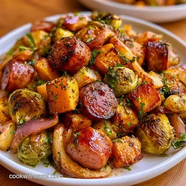Whole30 Harvest Sheet Pan Dinner for 4 Recipe Card