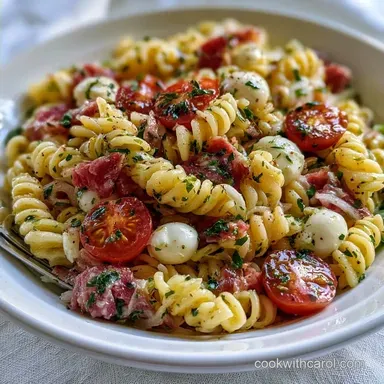 Zesty Italian Pasta Salad for 10 Servings