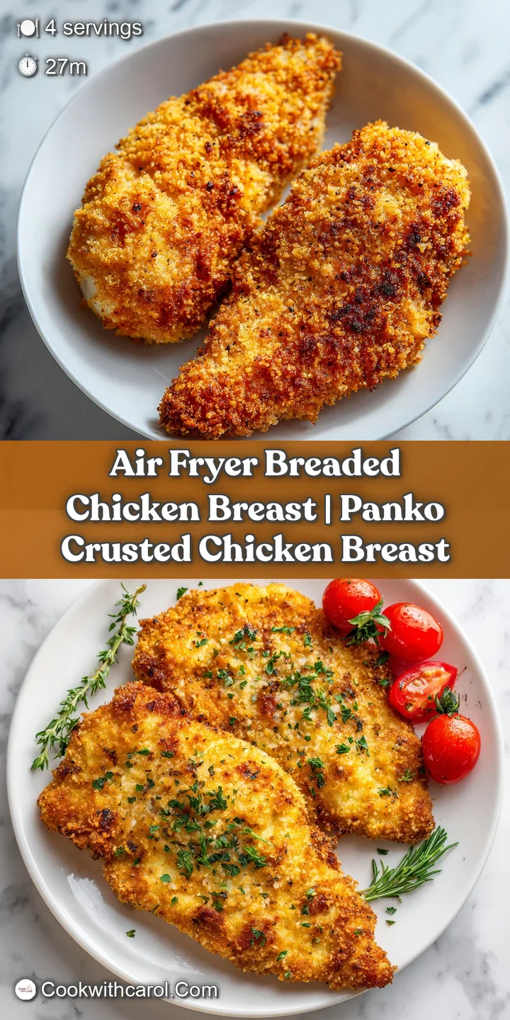 Close-up of a crunchy, golden-breaded chicken breast, highlighting its textured surface and inviting aroma.